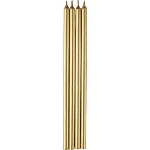 Tall Gold Candles - Click Image to Close